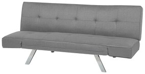 Sofá-cama de 3 lugares em tecido cinzento claro BRISTOL II Beliani