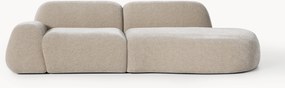 Módulo com chaise longue em teddy Wolke (3 lugares)