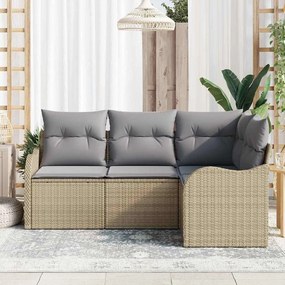 Conjunto de Sofás para Jardim em 4 Peças com Almofadas em Rattan Sinté