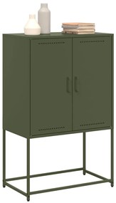 Aparador alto 68,5x38,5x107 cm aço verde azeitona