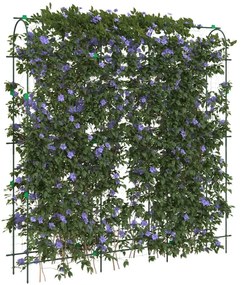 vidaXL Treliça de jardim para plantas trepadeiras estrutura em U aço