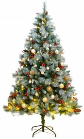 vidaXL Árvore Natal artificial articulada c/ 300 luzes LED+bolas 240cm