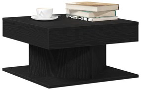 Mesa de Café vidaXL Preta Carvalho 57x57x30 cm Madeira de Engenharia