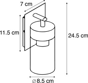 Candeeiro de parede exterior moderno inteligente preto com Wi-Fi ST64 - Rullo