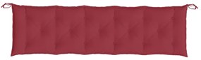 Almofadões banco jardim 2 pcs tecido oxford vermelho tinto