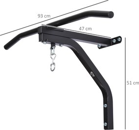 Barra de Elevação para Parede de Aço 2 em 1 Suporte para Saco de Boxe