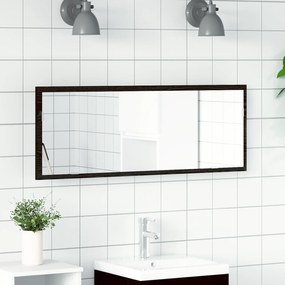 Espelho de Casa de Banho LED vidaXL Carvalho Preto 100x8,5x37 cm de Madeira de Engenharia