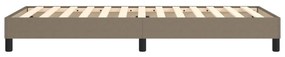 Estrutura de cama sem colchão 90x190 cm tecido cinzento