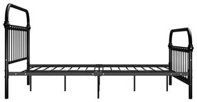 Estrutura de cama em metal 140x200 cm preto