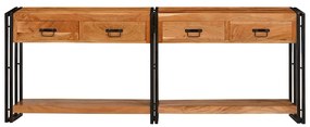 Mesas consola 2 pcs Castanho Madeira de acácia maciça
