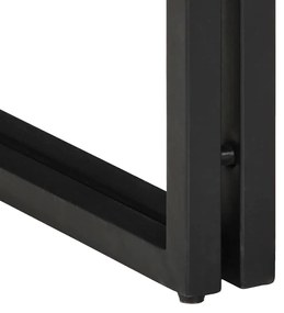 Mesa de Apoio vidaXL com Gaveta Preta 40x40x50 cm em Madeira Recuperad