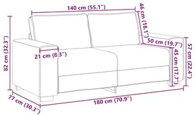 Sofá-luvas 140 cm tecido corduroy verde escuro