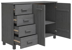 Aparador HAMAR 113x40x80 cm pinho maciço cinza-escuro