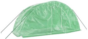Estufa com estrutura de aço 10 m² 5x2x2,3 m verde