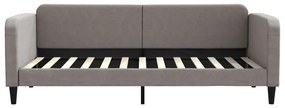 Sofá-cama com gavetão 90x200 cm tecido cinzento-acastanhado