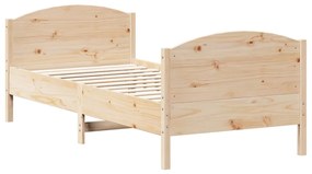 Cama sem colchão 90x190 cm madeira de pinho maciça