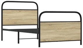 Estrutura cama s/ colchão derivados de madeira carvalho sonoma
