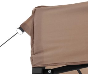 Tenda para festas pop-up dobrável 292x292x315 cm castanho