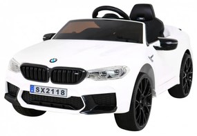 Carro elétrico para Crianças 12V BMW DRIFT M5 Frente Rodas Eva, Traseira Plástico especial para função DRIFT Branco