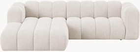 Sofá de canto modular em chenille Lupine (3 lugares)