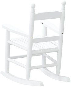 Cadeiras de baloiço infantis 2 pcs álamo maciço branco