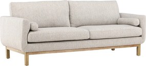 Sofá Dallas 4516, Madeira clara, Bege, 214x88x90cm, 51 kg, Tecido, Pernas: Madeira, Madeira: Borracha