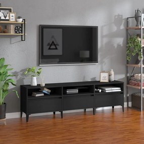 Móvel de TV 150x30x44,5 cm derivados de madeira preto