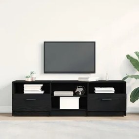 Estante para TV Carvalho Preto 150x33,5x45 cm Madeira Revestida