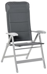 Outsunny Cadeira de jardim dobrável de alumínio com encosto alto ajustável de 7 posições e encosto de cabeça 75x61,5x114,5 | Aosom Portugal