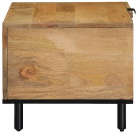 Mesa de centro castanho 80x50x40 cm madeira de mangueira maciça