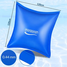 Conjunto de 6 almofadas para apoiar a cobertura da piscina 120x120cm -20°C azuis