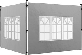 Outsunny 2 Paredes Laterais para Tenda de 3x3 / 3x4 m 295x195 cm Parede de Substituição de Tecido Oxford para Tendas Dobráveis Cinzento Claro | Aosom Portugal