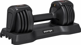 SPORTNOW Haltere Ajustável 11 kg 5 em 1 com Sistema de Ajuste Rápido, Bloqueio de Segurança, Pega Antiderrapante e Base | Aosom Portugal