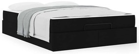 Estrutura da Cama Outros com armazenamento Preto 160 x 200 cm tecido