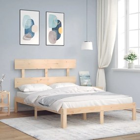 Cama sem colchão 140x200 cm madeira de pinho maciça