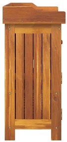 Armário de Jardim com gaveta com armazenamento com porta Castanho 78 x