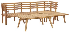 Conjunto lounge de jardim 5 pcs madeira de acácia maciça