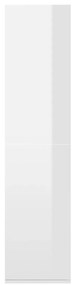 Estante/aparador derivados de madeira branco brilhante