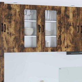 vidaXL Armário de Cozinha Kalmar 2 pcs Carvalho Defumado