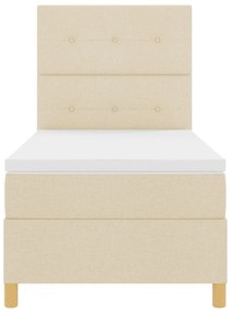 Cama Box Spring com Colchão Creme de Solteiro