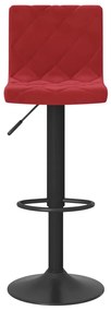 Bancos de bar 2 pcs veludo vermelho tinto