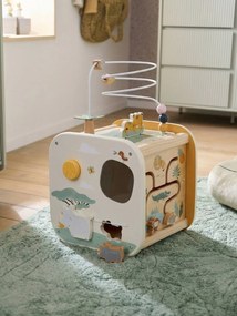 Cubo multiatividades em madeira FSC® amarelo