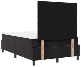 Cama Box com Colchão e LED VidaXL Preto 120x200 cm Veludo