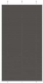 vidaXL Preto Plissada Cega 110x200 cm Largura Tecido 109,4cm Poliéster