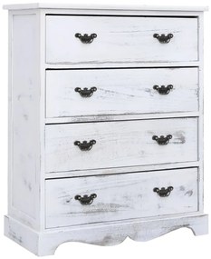 vidaXL Armário com gavetas 60x30x75 cm madeira branco