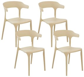 Conjunto de 4 cadeiras de jantar cremes GUBBIO Beliani