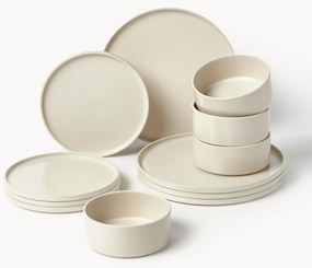 Conjunto de loiça artesanal Lowri, 4 pessoas, conjunto de 12