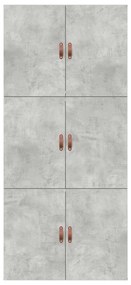 Estrutura de Cama com Arrumação Cinza Betão 80x200 cm