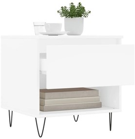 Mesas de centro 2 pcs 50x46x50 cm derivados de madeira branco