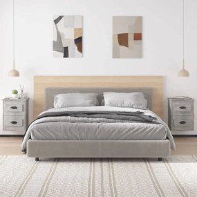 Mesas de cabeceira parede 2 pcs 41,5x36x53 cm cinzento cimento